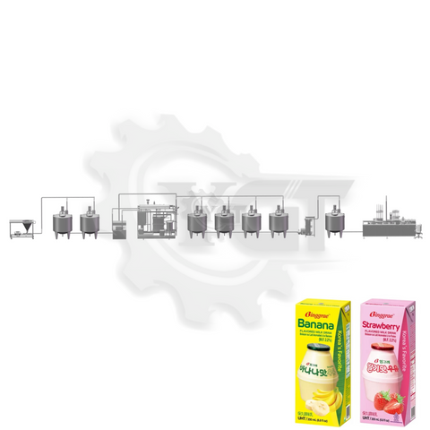 Ligne de transformation du lait aromatisé
